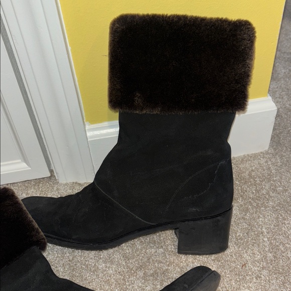 Salvatore Ferragamo suede fur lined boots Size 11 - Picture 2 of 6